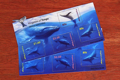 トンガのクジラ記念切手セット