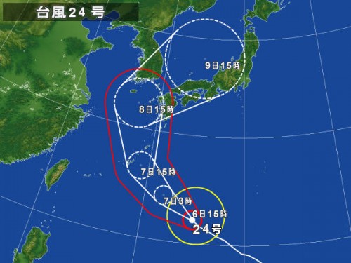 宮古島と台風24号