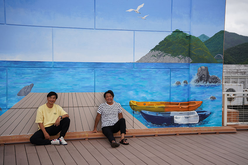 熊本大学の学生が制作したウォールアート