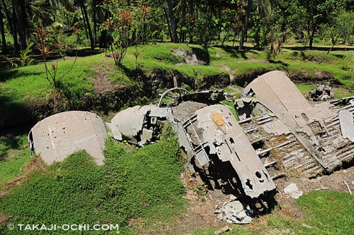 ベティボムと呼ばれたB17爆撃機の残骸
