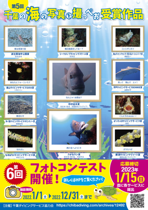 千葉の海をとっぺぉ！千葉ダイビングサービス協力会主催2022年フォトコンポスター