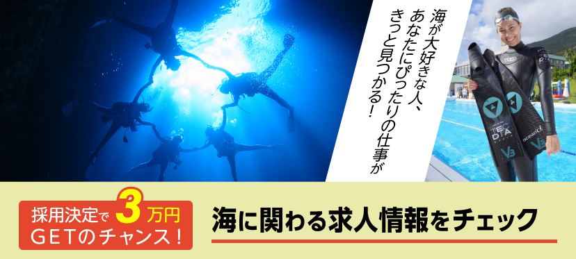 海に関わる求人情報をチェック