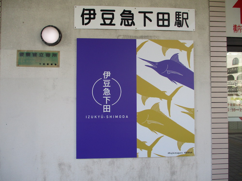 伊豆急下田駅に設置されたフォトスポット（看板タイプ）（写真：伊豆急）