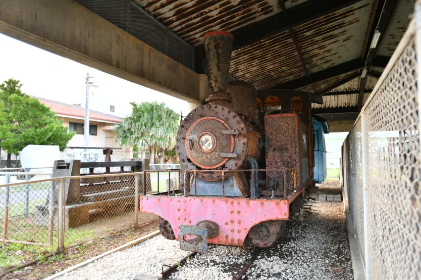 ふるさと文化センターに展示されている蒸気機関車