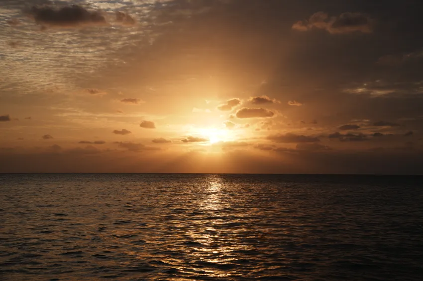 太平洋に沈む夕日