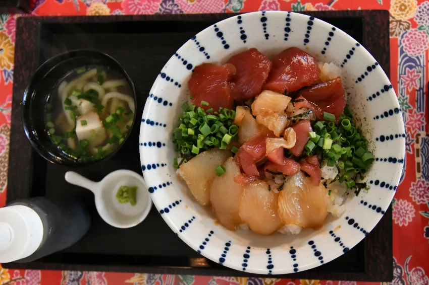 近海で獲れるマグロやサワラがとてもおいしい