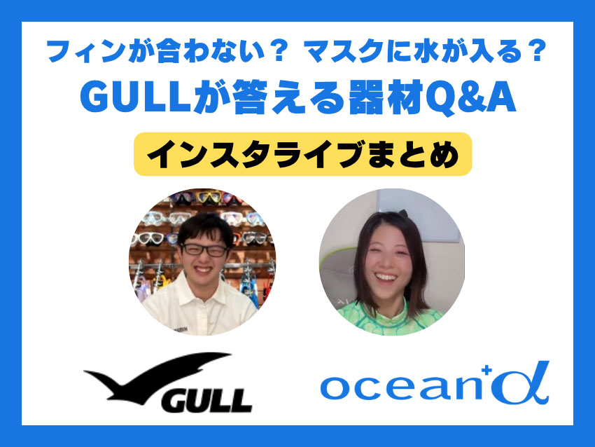 フィンが合わない？マスクが漏れる？GULLが答える軽器材の選び方Q&Aインスタライブまとめ