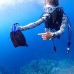 海の中で見つけたごみを入れておける