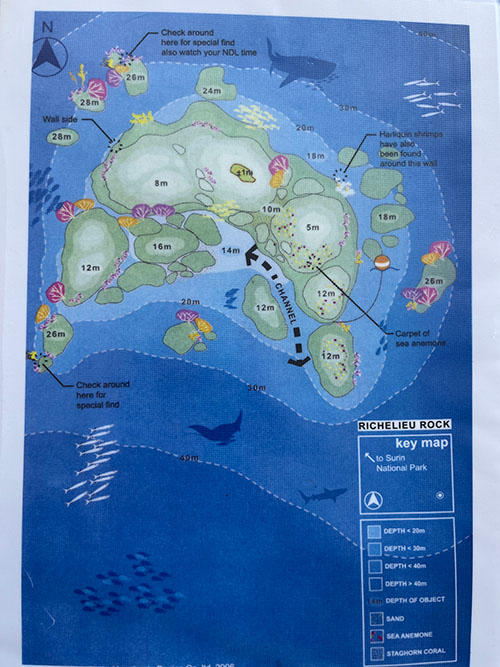 Richelieu Rockのポイントマップ