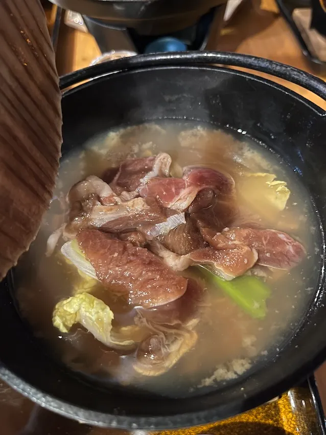 個人的に初のラム肉お鍋