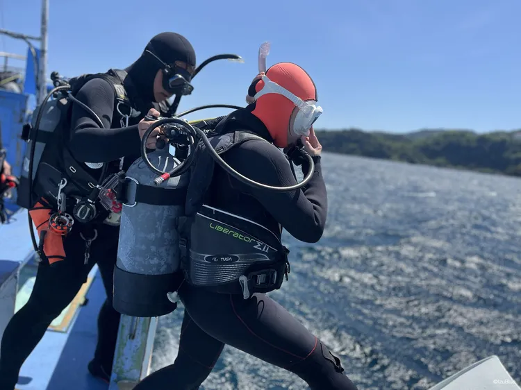 講習から大興奮のボートダイビング