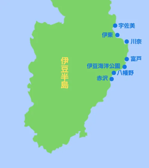 伊豆半島の地図