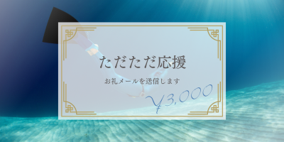 3,000円　ただただ応援